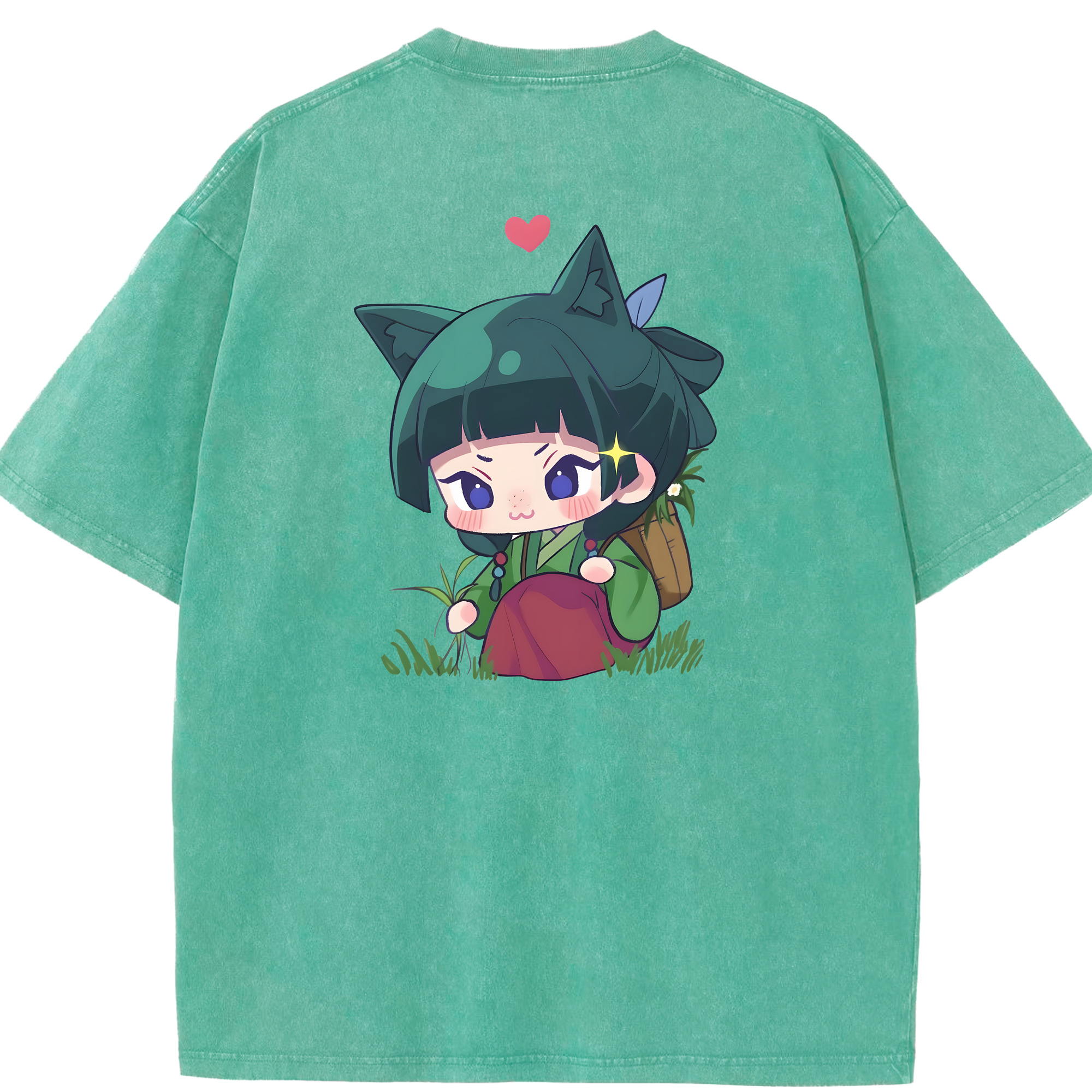 （画像用） 薬屋のひとりごと The Apothecary Diaries 綿100% ヴィンテージ風 半袖Tシャツ（背面プリント）
